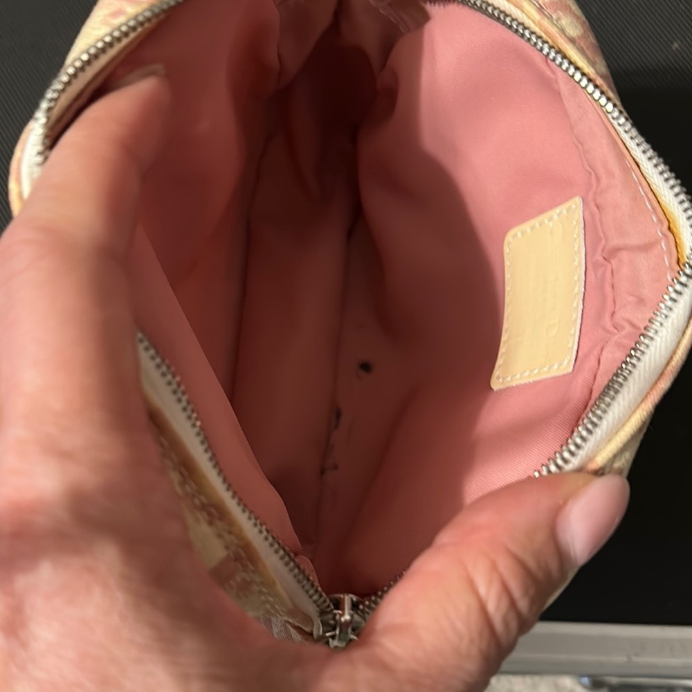 Dior Pink and Cream Monogram Wristlet - Picture 4 of 7